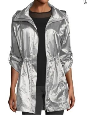 ANATOMIE Merika Water-Resistant Travel Jacket Silver Size Medium